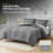 6 Piece Quilted Solid Stripe Comforter, Sheet Set And Mattress Protector Bedding Bundle, Twin XL-122547338-122547333
