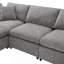 Canapé-lit modulaire en nuage 130 po x 65 po, ensemble de canapé modulaire en chenille 6 places avec repose-pieds, combinaison libre, canapé-lit convertible en U pour salon, appartement