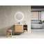 Meuble-lavabo mural 36 po avec lavabo en céramique blanche et tablettes de rangement et 1 porte à fermeture en douceur, emballage KD, contreplaqué