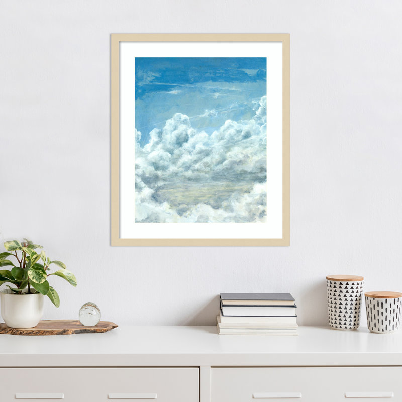 «Cloud Bank II» par Michael Willett, reproduction d'art encadrée sur bois, H 25 po x l 21 po
