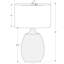 H 26 po, lampe de table, abat-jour ivoire / crème, résine crème, contemporain, éclairage, lampe de table
