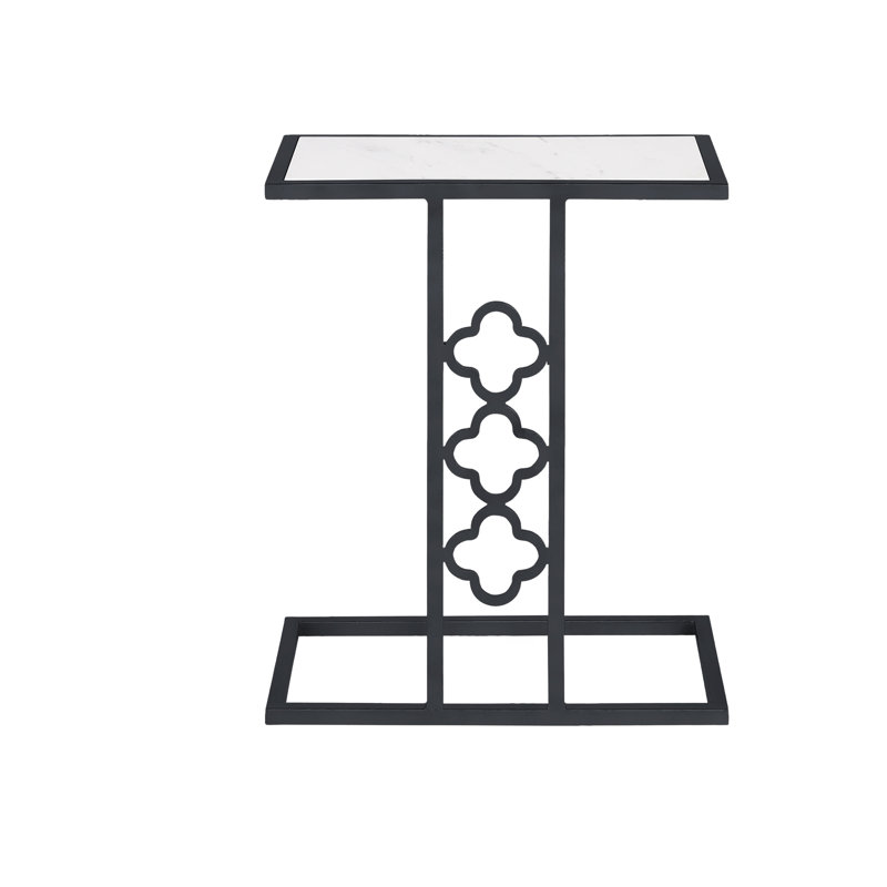 C Table End Table, Flat Black