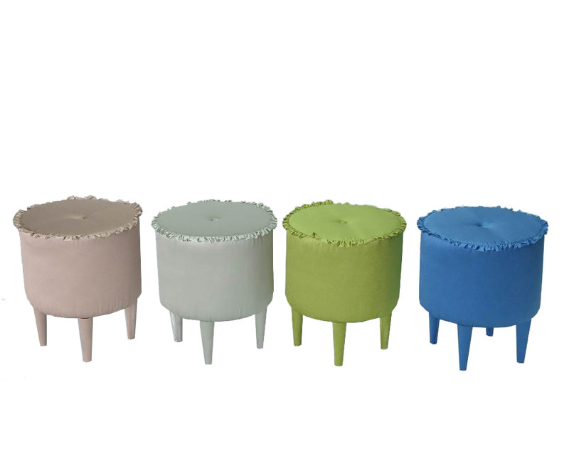 Manufactured Wood Accent Stool, Blue