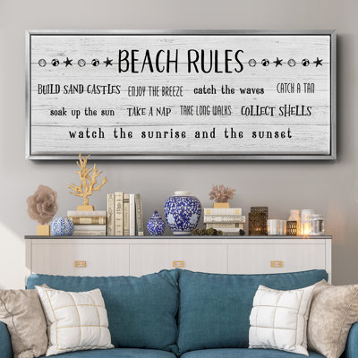 Rules of the Beach - Toile encadrée