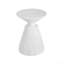 Table d'appoint d'extérieur en marbre blanc texturé MGO