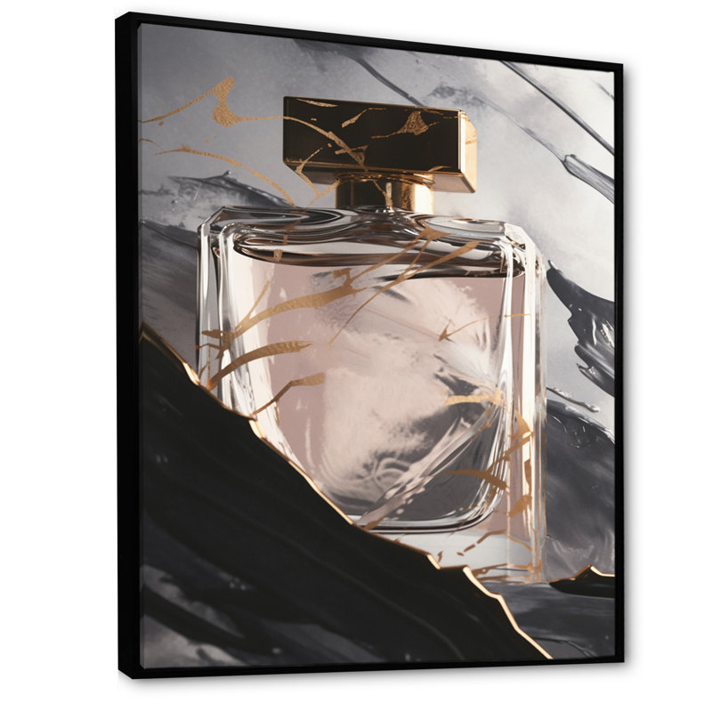 L'essence du parfum I - impression, H 44 po x l 34 po x P 1,5 po, Cadre flottant noir