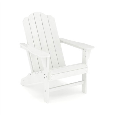 Chaise Adirondack en PEHD, meubles de patio à texture de bois, chaise de jardin pour terrasse de jardin