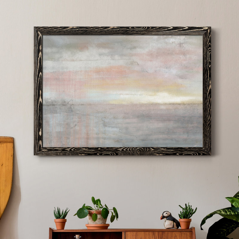 Tôt le matin - Cadre photo, reproduction d'art sur toile, H 37,5 po x l 27,5 po x P 1,5 po, Noir