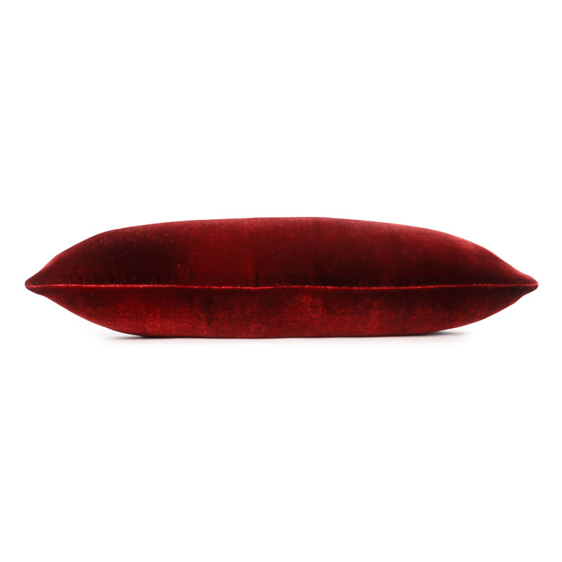 Ombre Rectangle Velvet Pillow Cover & Insert, Paprika