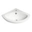 Lavabo de salle de bain mural ovale en porcelaine blanche avec trop-plein