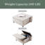 Très grande table basse avec repose-pieds de rangement de 35 pouces avec plateau relevable, repose-pieds en similicuir pour le salon, la chambre à coucher