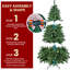 Arbre de Noël vert 9 pi avec 620 lumières DEL RVB contrôlées par le Wi-Fi, 1721 pointes en PVC, 38 fonctions d'éclairage, synchro musicale, structure à charnières et support en métal-1539776602