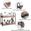 Organisateur de comptoir de salle de bain, organisateur de meuble-lavabo à 2 niveaux et rangement pour parfum cosmétique, tablette de rangement en perles de bois pour la station de cuisine