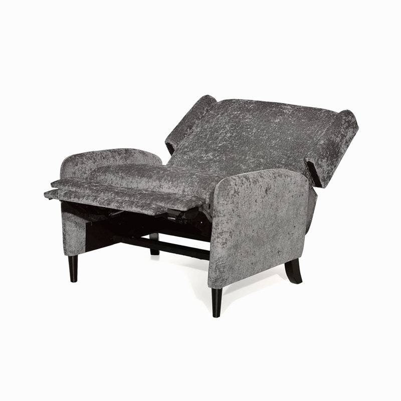 Fauteuil inclinable surdimensionné en tissu texturé, Gris