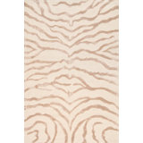 Canvello Modern Collection Hand-Tufted Ivory Silk & Wool Area Rug- 6' X 9'