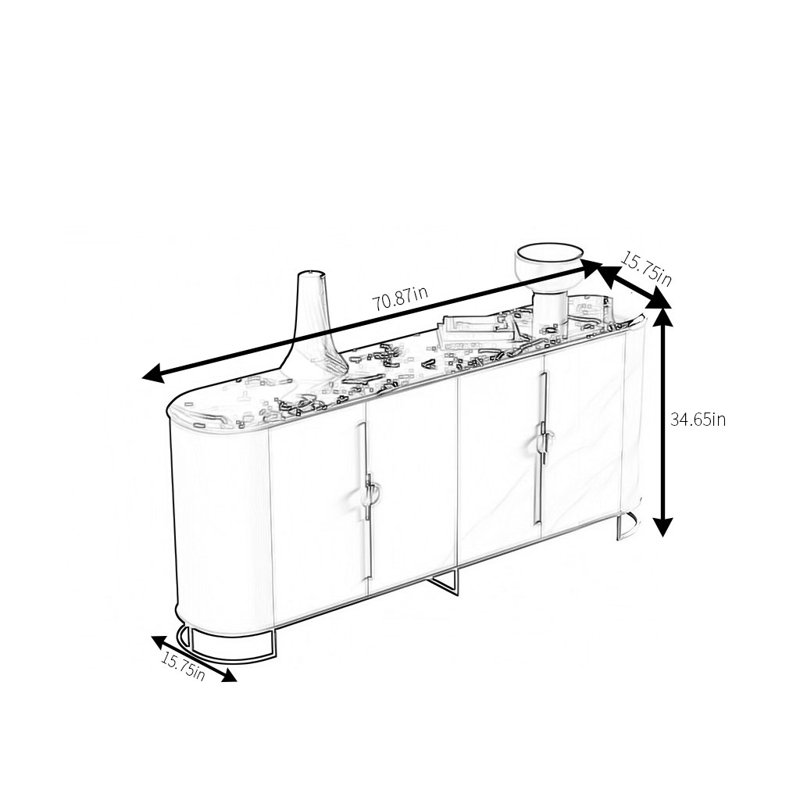 Engles, 34.65" H x 70.87" W x 15.75" D