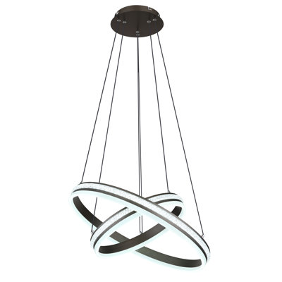 Chanab 1 - Light Brushed Brass LED Pendant