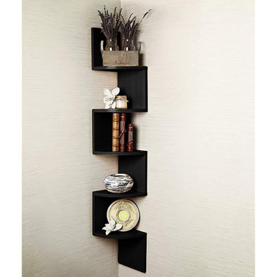 127.5cm H x 20cm W Corner Bookcase