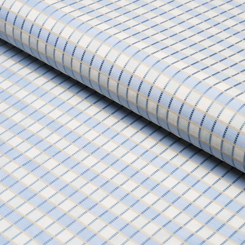 Tissu à carreaux Ingrid, Bleu clair