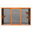 Cage à chat orange amovible avec toit imperméable et plateformes amusantes 3 plateformes de saut