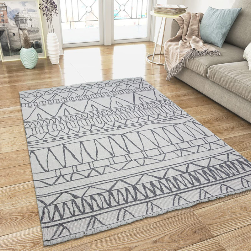 Chanhassen Southwestern Cotton Area Rug, Rectangle 115 x 180cm