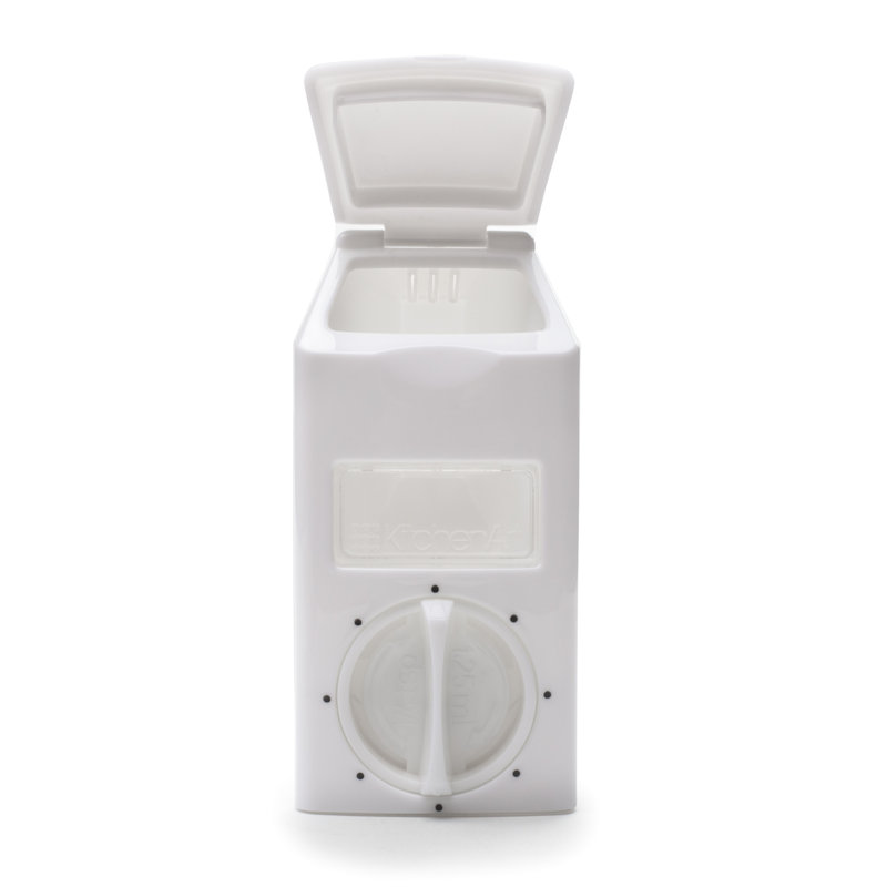 White Rotating Countertop Spice Carousel with Auto-Measure