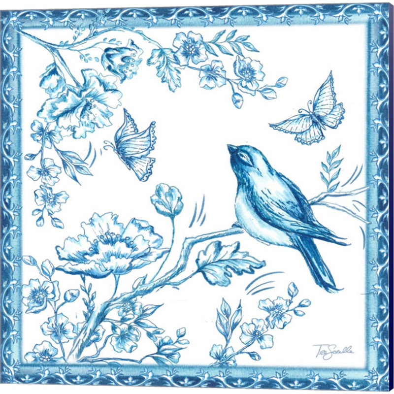 «Chinoiserie Tile» par Tre Sorelle Studios, art sur toile (ensemble de 2)