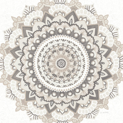 Mandala Dream Neutral Crop by James Wiens - No Frame Print on Canvas