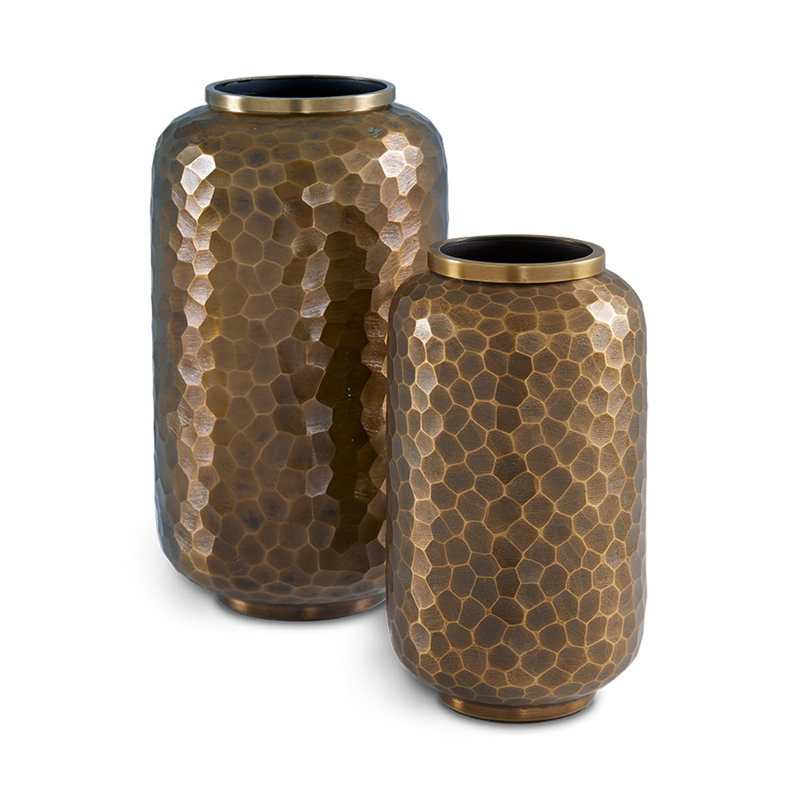 Ensemble de vases de table en aluminium 2 pièces Bakhyt