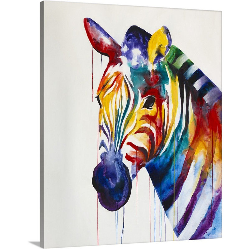 « zèbre call », peinture sur toile, Toile tendue, H 14 po x l 11 po x p 1,25 po