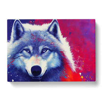 Painted Wolf - Wrapped Canvas