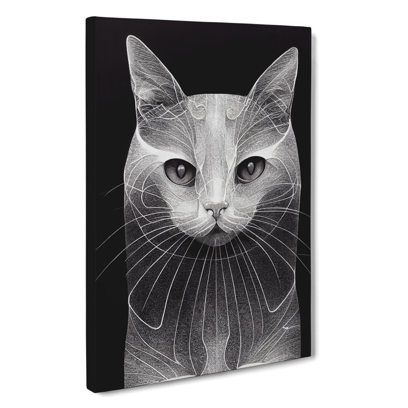 Balanced Cat - Wrapped Canvas Print, 50cm H x 35cm W x 3cm D