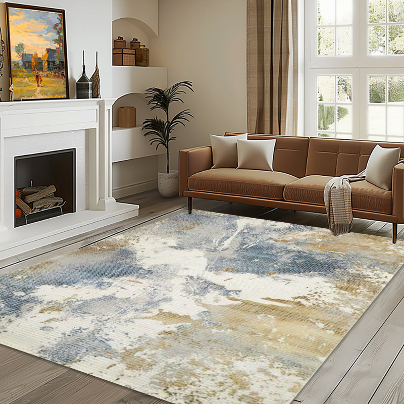 Abstract Area Rug Modern Art Carpet, Stain-Resistant Durable Large Rug for Living Room, Bedroom, Hallway, Home Decor (Multiple Sizes)