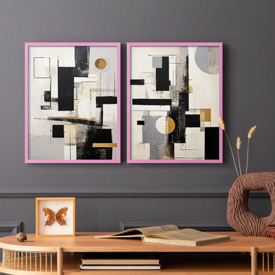 ABSTRACT Series CCCCLIXIX - Reproduction encadrée de qualité supérieure - prêt à être accroché - aucun clou requis - aucun clou requis