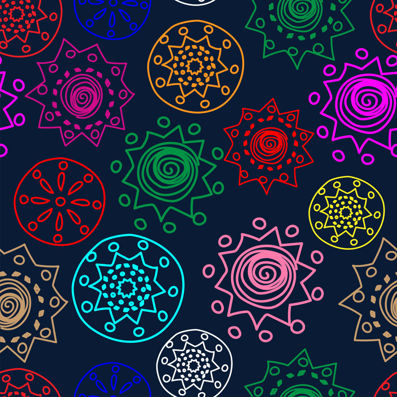 Papel Picado Pattern by Alona Kryvoruchko - Wrapped Canvas Print, 76cm H x 76cm W x 3.8cm D