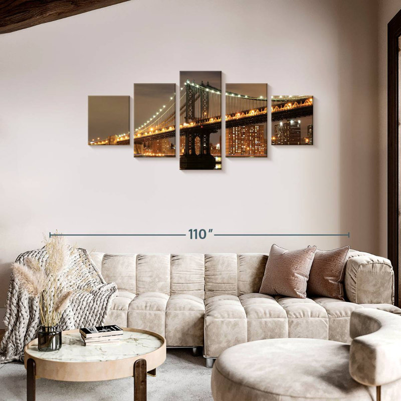 Manhattan Bridge Skyline, 36" H x 80" W