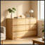 Commode d'appoint en bois avec 6 tiroirs