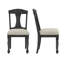 Ensemble de 2 chaises de salle à manger rembourrées à cadre en bois avec chaises rétro de style Mid-Century pour le salon et le restaurant-2013648712