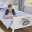 Kids White Single Bed – Racing Cars