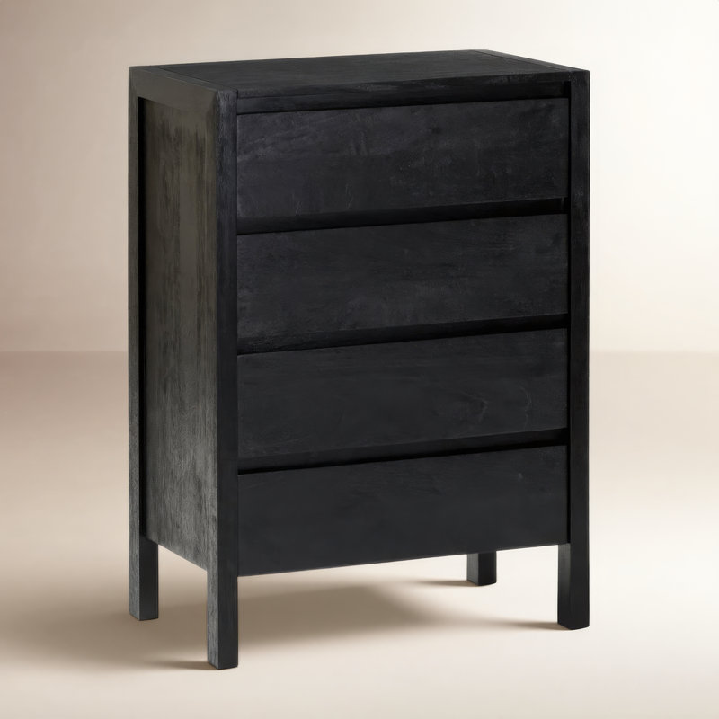 Stills Solid Wood Dresser and Chest, Black