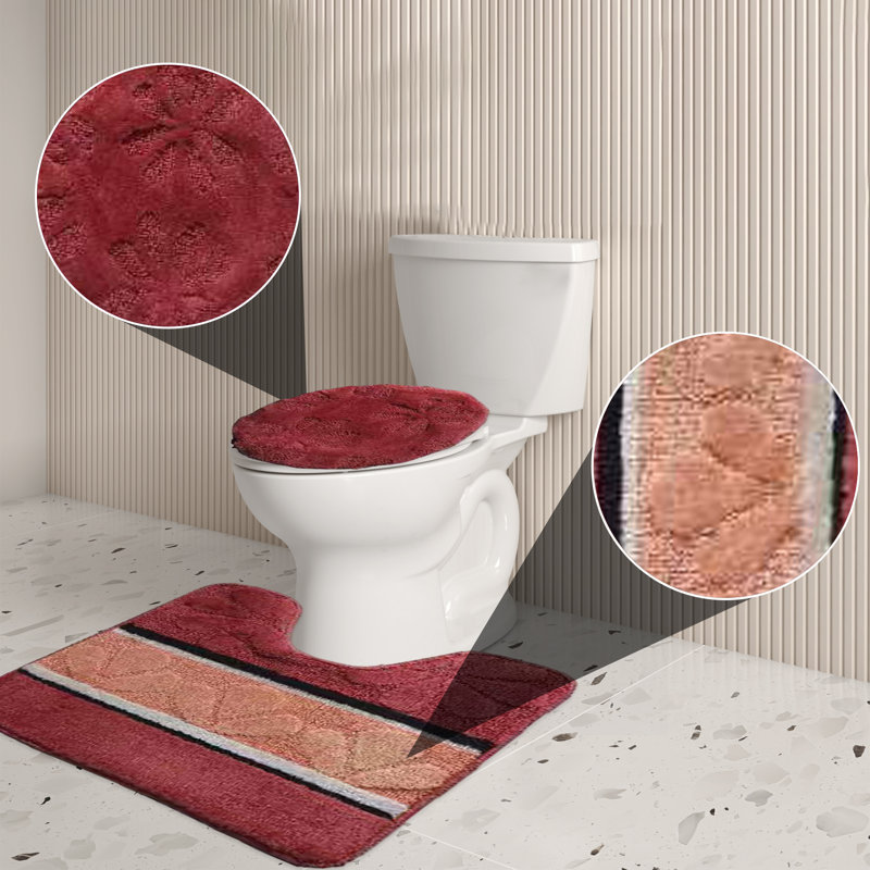 Tapis pour salle de bain Mazie, Orange