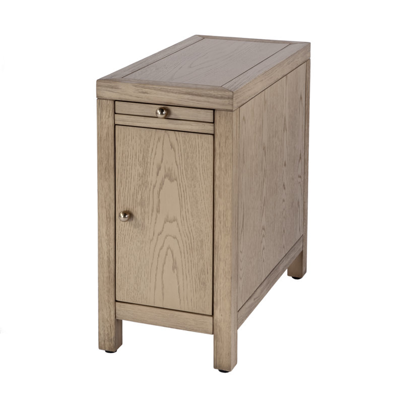 Celine Storage End Table, Light Oak