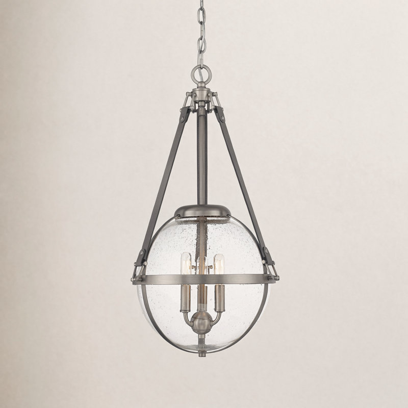 Chimere 3-Light Chandelier, Nickel