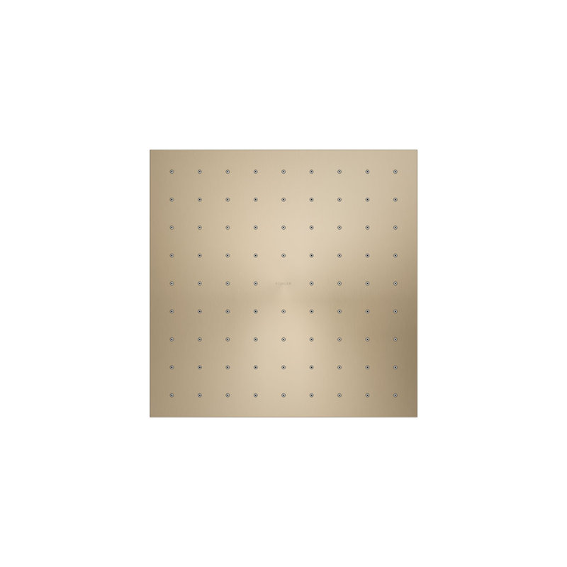 Contemporary Multi Function Rain Shower Head, Vibrant Brushed Bronze, Square, 1.75 GPM