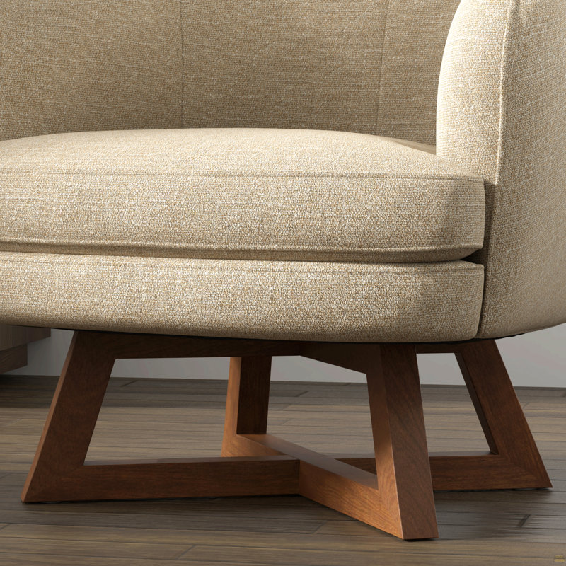 Chaise d'appoint pivotante beige sable