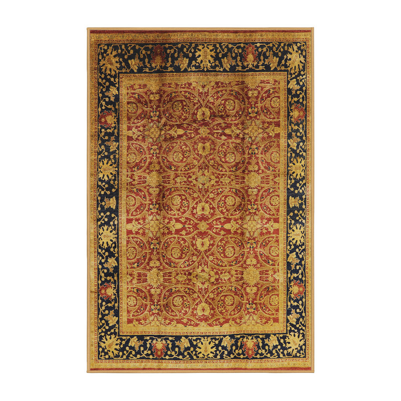 Tapis doré / rouge / bleu foncé Rafn, Rectangle 4 pi x 6 pi