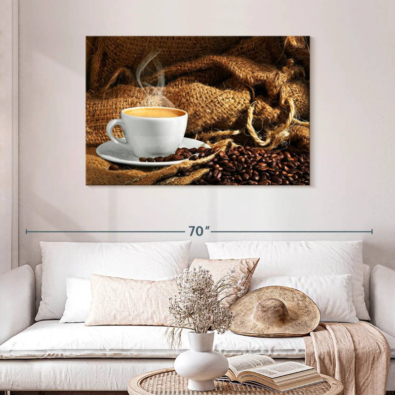 Yarlin Beans And Steaming Coffee