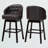 Upholstered Counter Stool with Solid Wood Frame-20238975