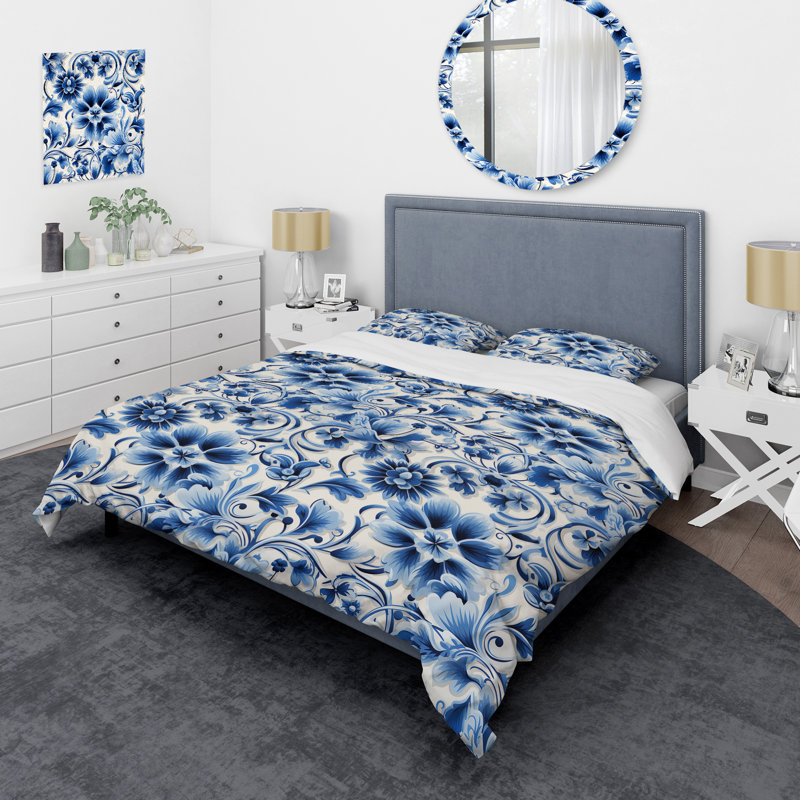 Ensemble de housse de couette Cobalt, Housse de couette pour très grand lit et 2 très