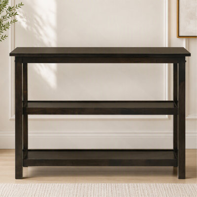 Deep Merlot Console Table with 2-shelf